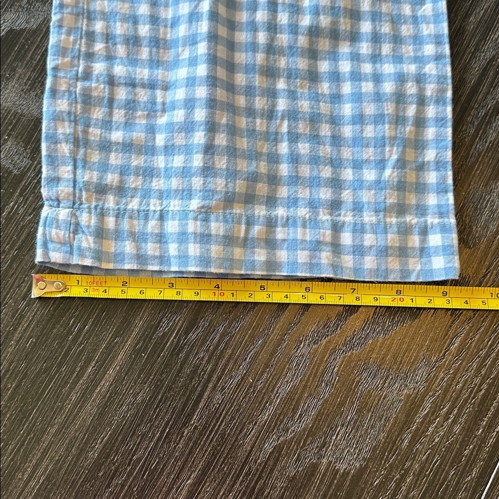 Sincerely Jules Blue Gingham Smocked Sleeveless Ruffled Wide Leg Jumpsuit, XS - Picture 7 of 7